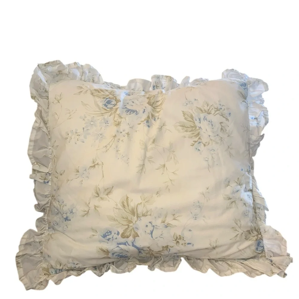 Vintage Victorian 3 Decorative Throw Pillow Cotton Floral Cottagecore Coquette